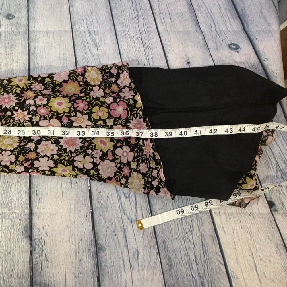 Shoshanna Black Pink Yellow Floral Silk Sweetheart Boho Festival Maxi Dress 10 - Picture 10 of 10